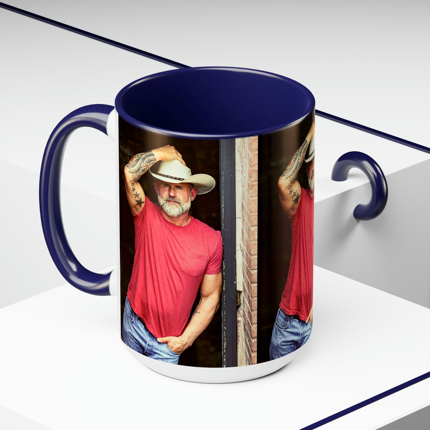 Daddy Crush - Two-Tone Coffee Mugs, 15oz